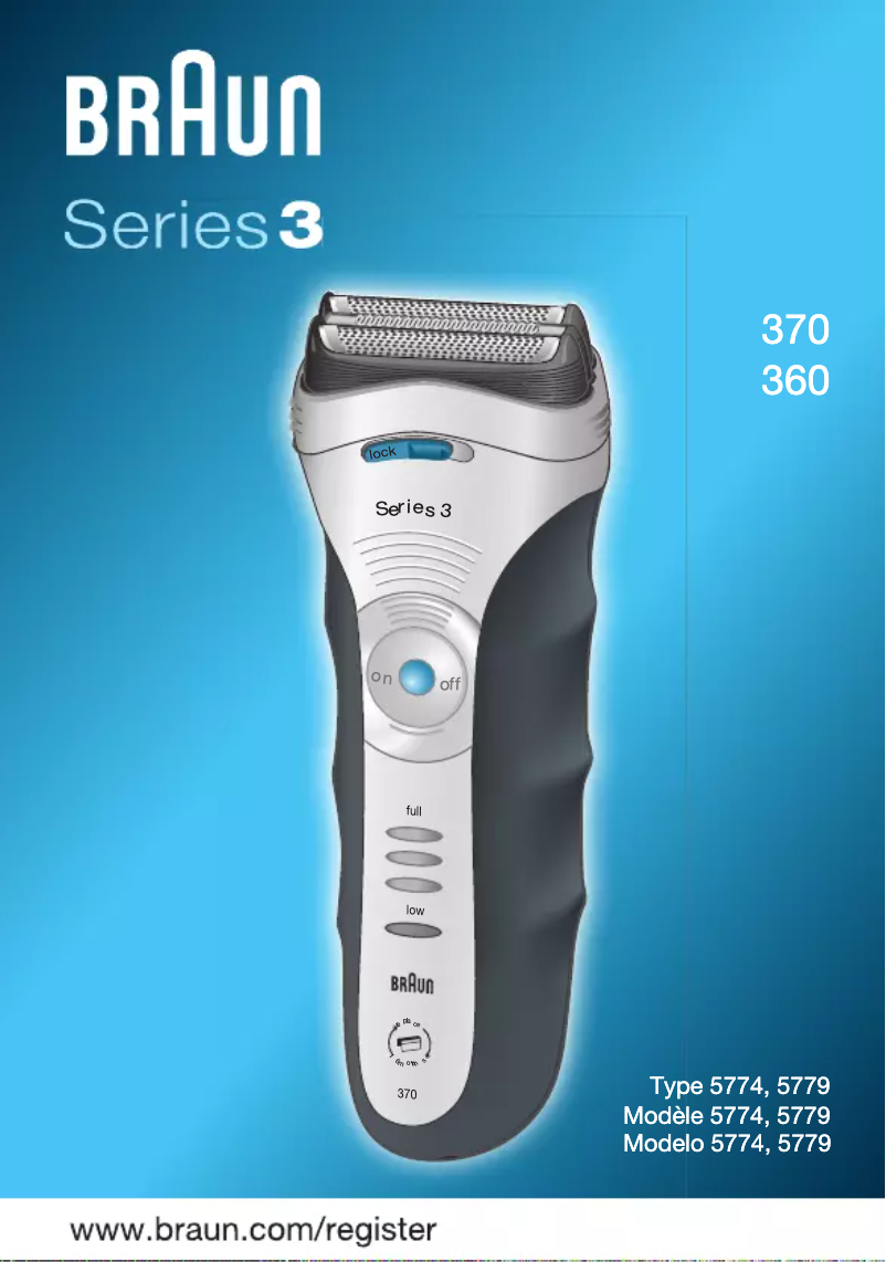 Página 1 del manual Manual de usuario Braun 370