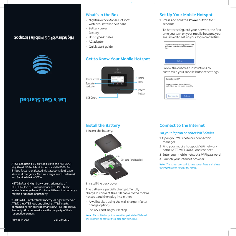 Imagen de la primera página del manual del dispositivo Nighthawk MR5000