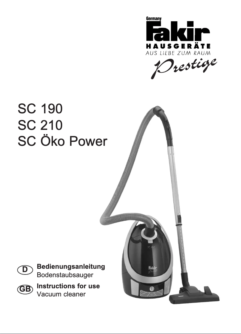 Imagen de la primera página del manual del dispositivo SC 210