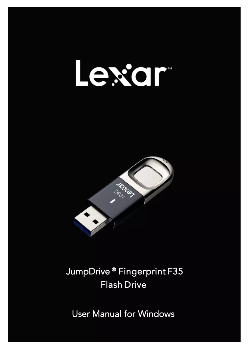 Página nº 1 - Manual de usuario Lexar JumpDrive Fingerprint F35