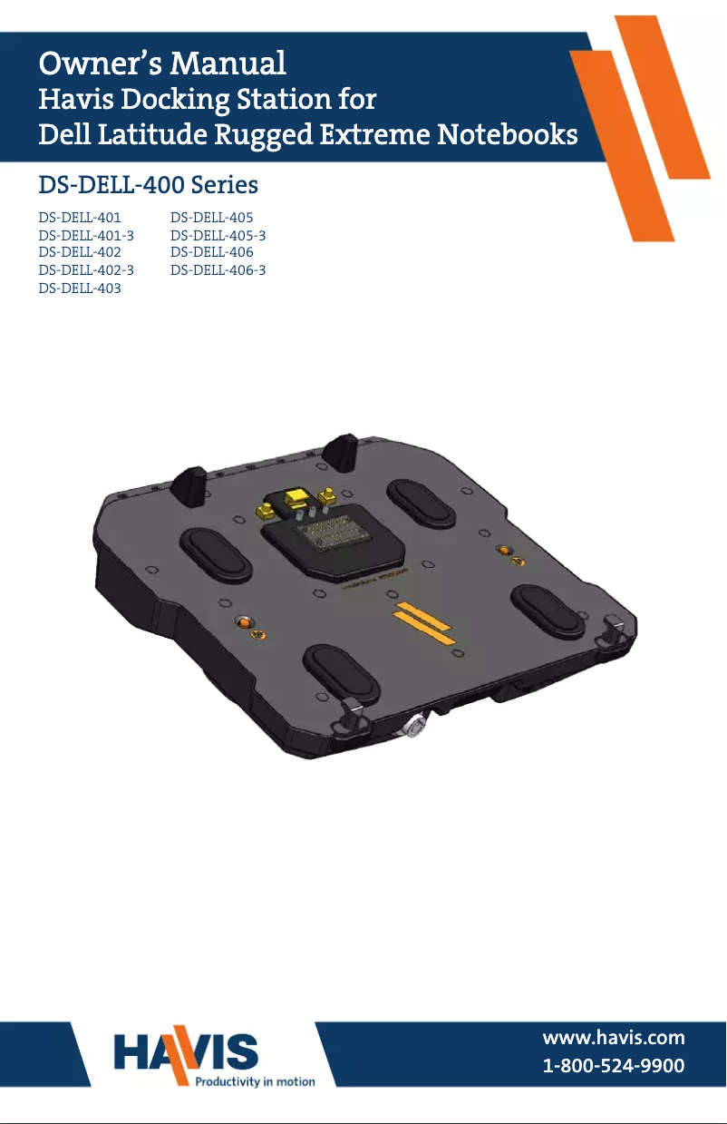Página nº 1 - Manual de usuario Havis DS-DELL-406-3