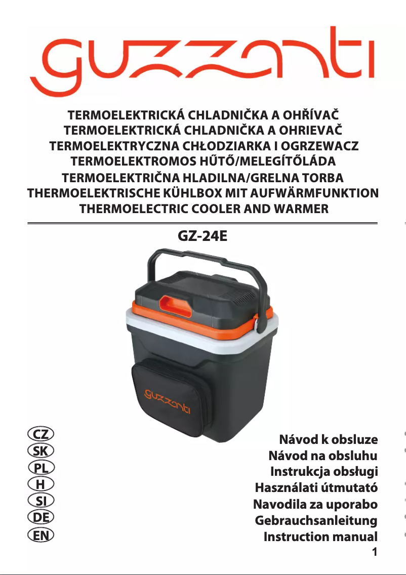 Imagen de la primera página del manual del dispositivo GZ 24E