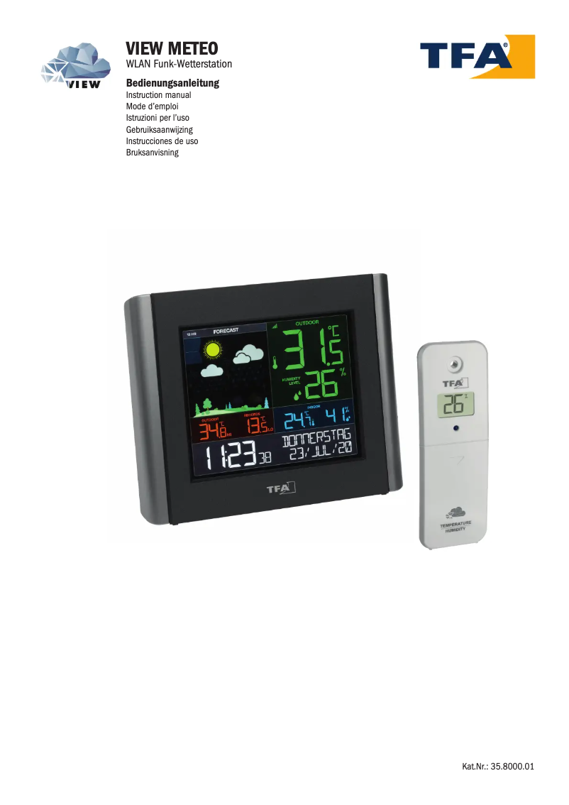 Página 1 del manual Manual de usuario TFA View Meteo 35.8000.01