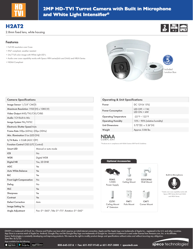 Imagen de la primera página del manual del dispositivo H2AT2