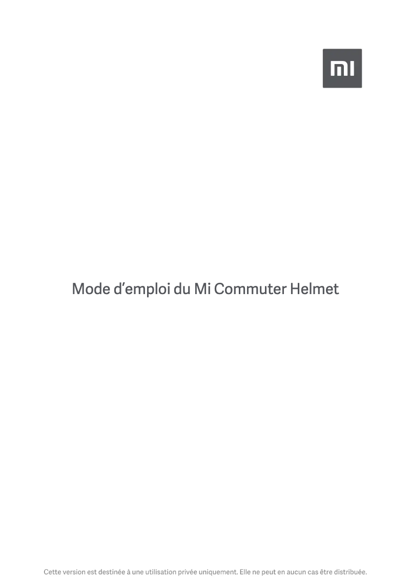 Imagen de la primera página del manual del dispositivo Mi Commuter Helmet