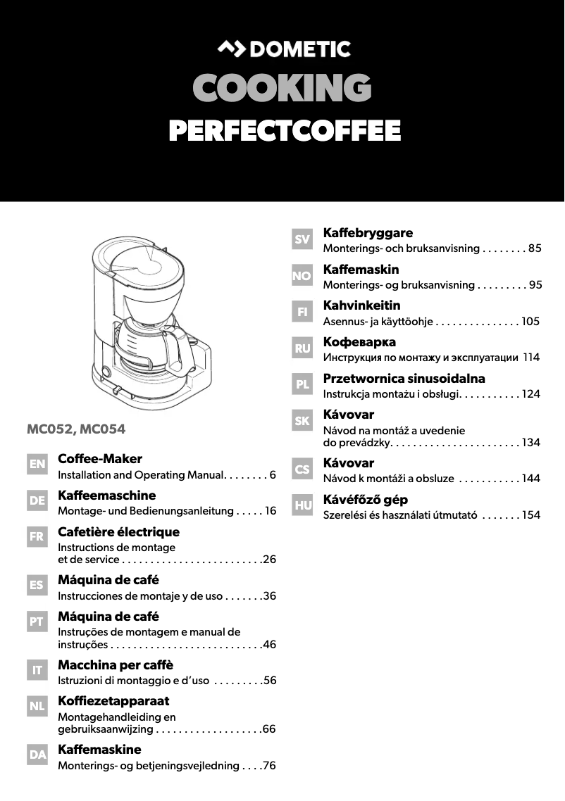 Imagen de la primera página del manual del dispositivo MC052