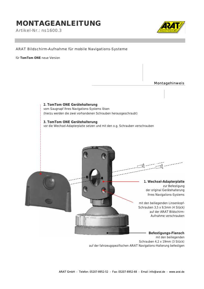 Página 1 del manual Manual de usuario Arat NS1600.3