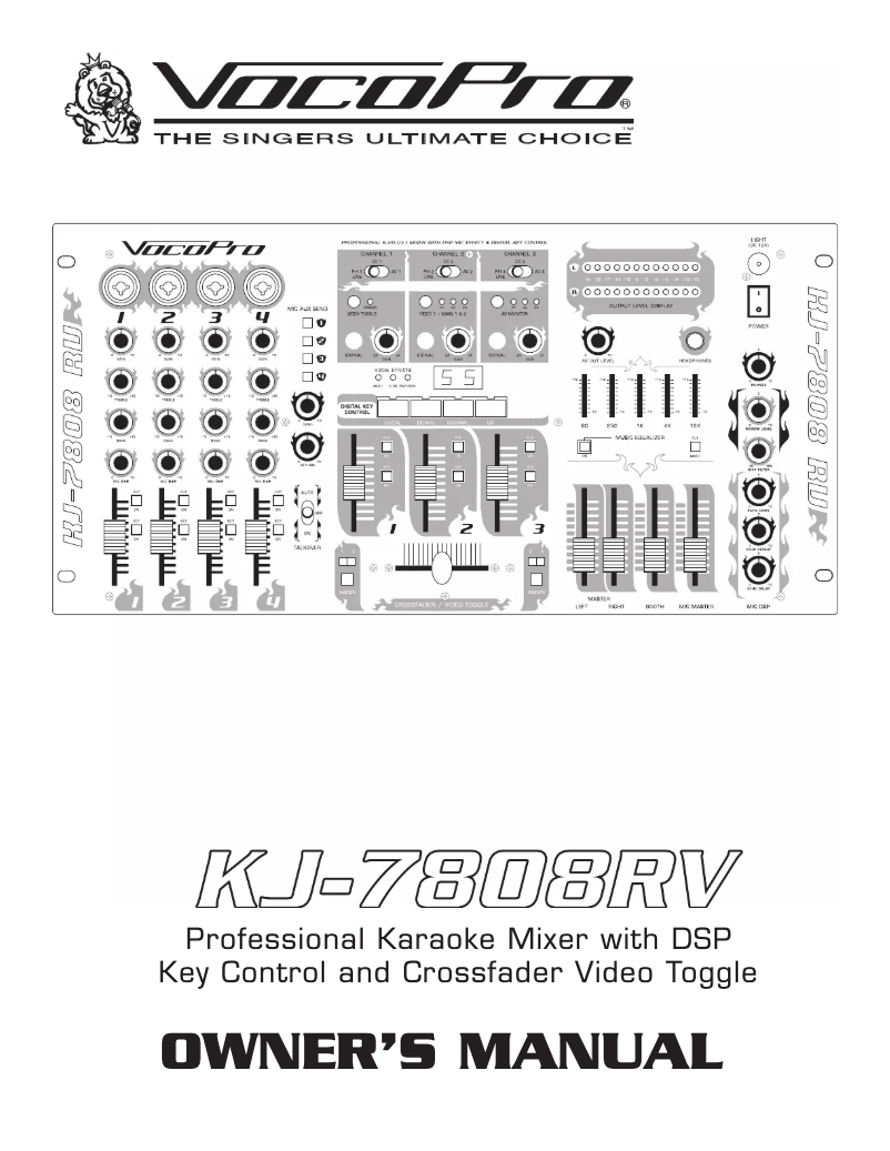 Página 1 del manual Manual de usuario Vocopro KJM-7808