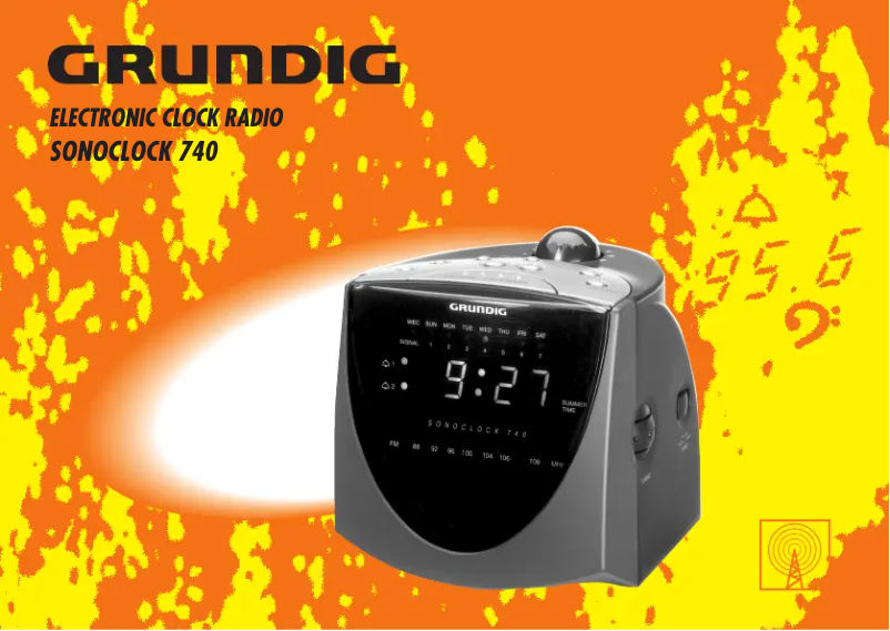 Imagen de la primera página del manual del dispositivo Sonoclock 740