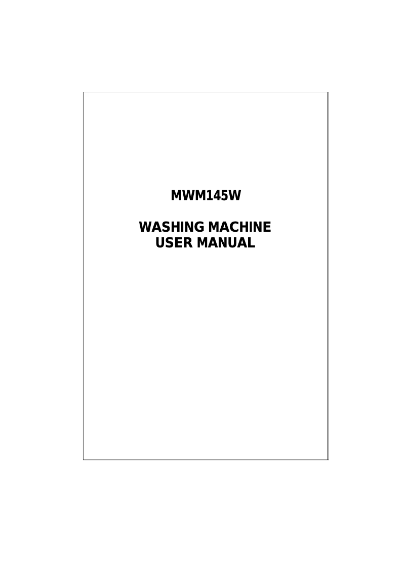 Imagen de la primera página del manual del dispositivo MWM145W
