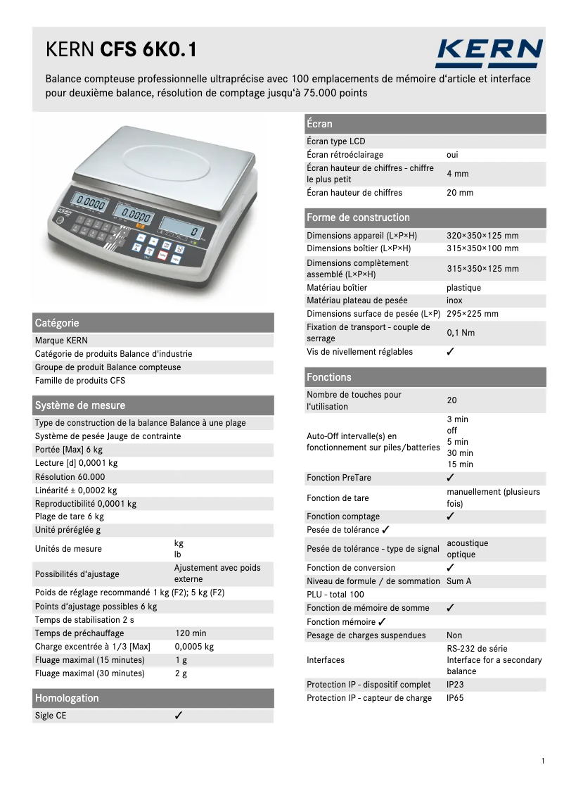 Imagen de la primera página del manual del dispositivo CFS 6K0.1