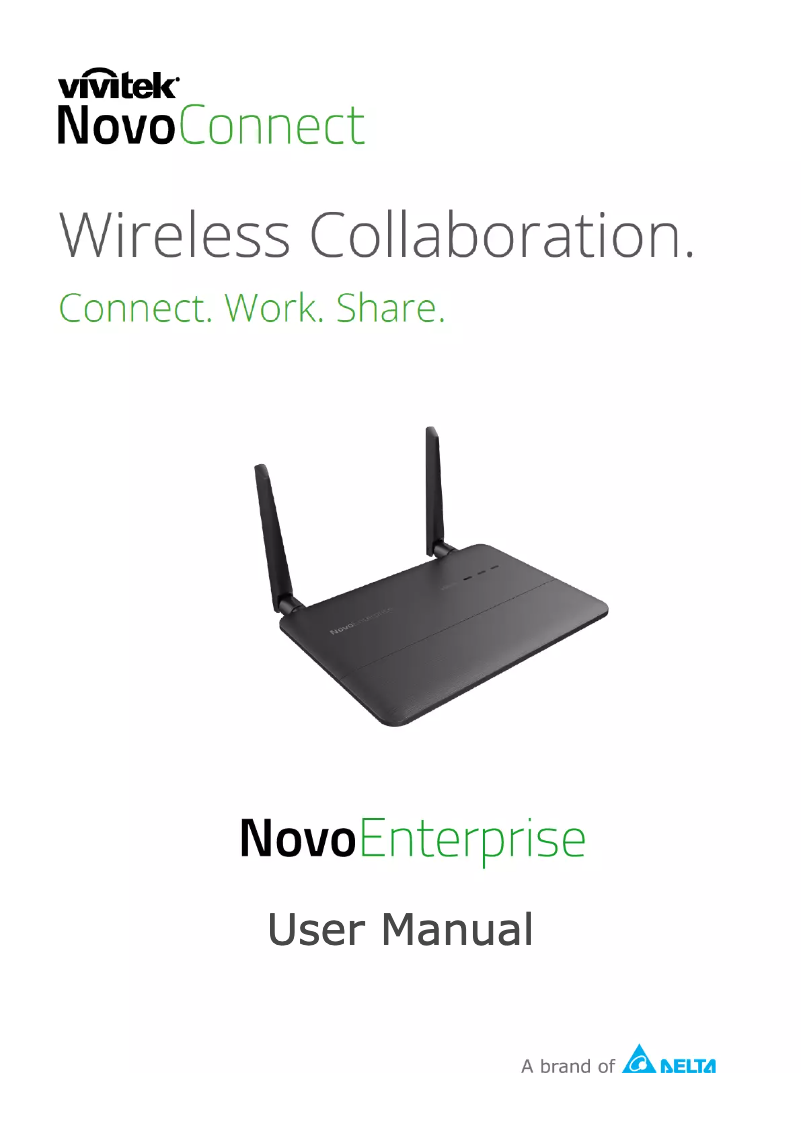 Página 1 del manual Manual de usuario Vivitek NovoEnterprise NE3000EU