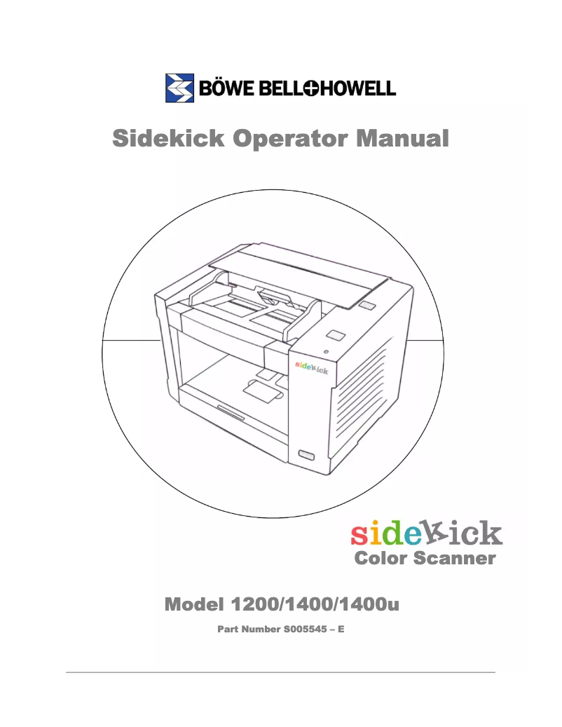 Imagen de la primera página del manual del dispositivo Sidekick 1400U