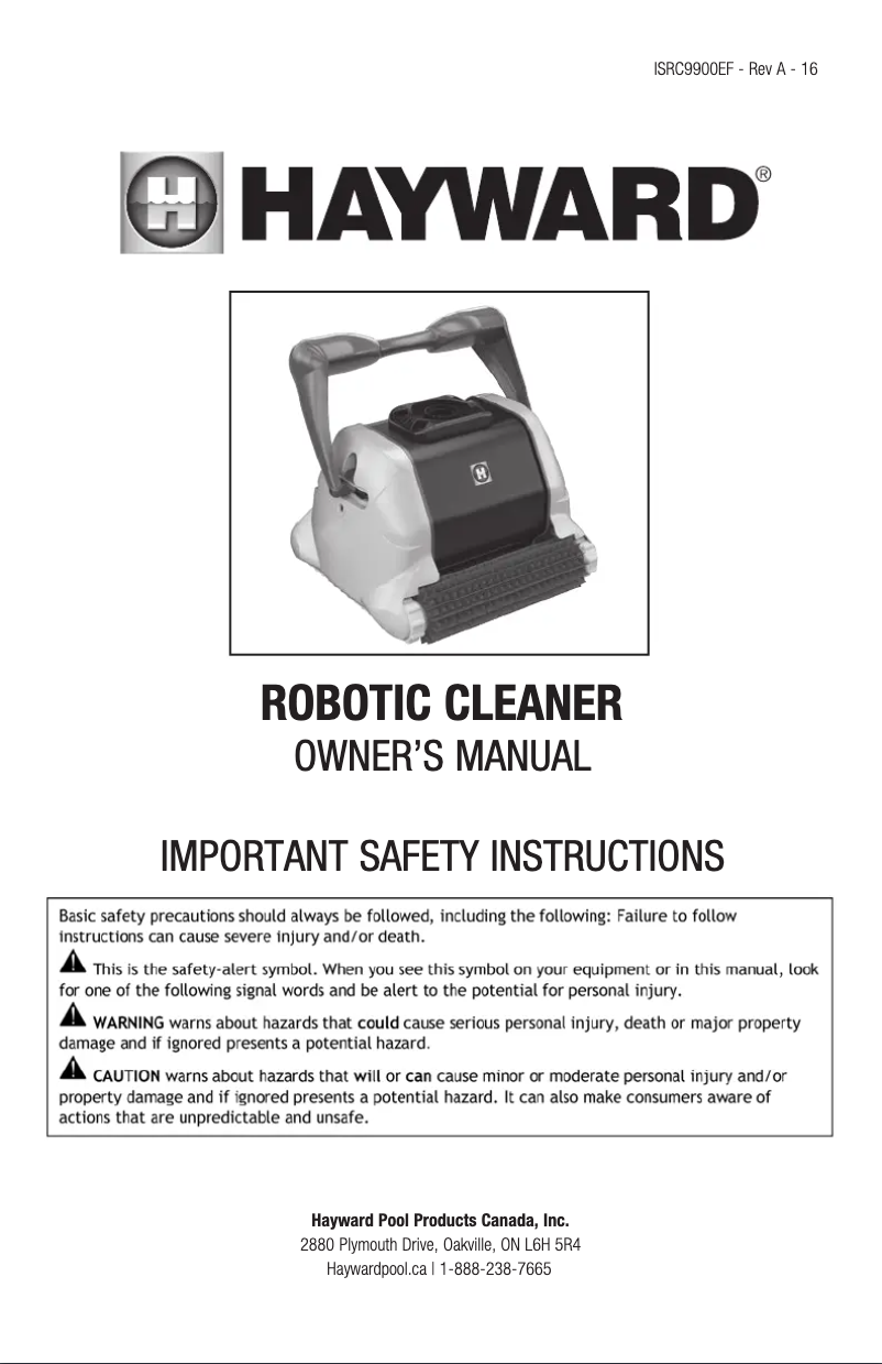 Imagen de la primera página del manual del dispositivo AquaVac Quick Clean RC9730CTB