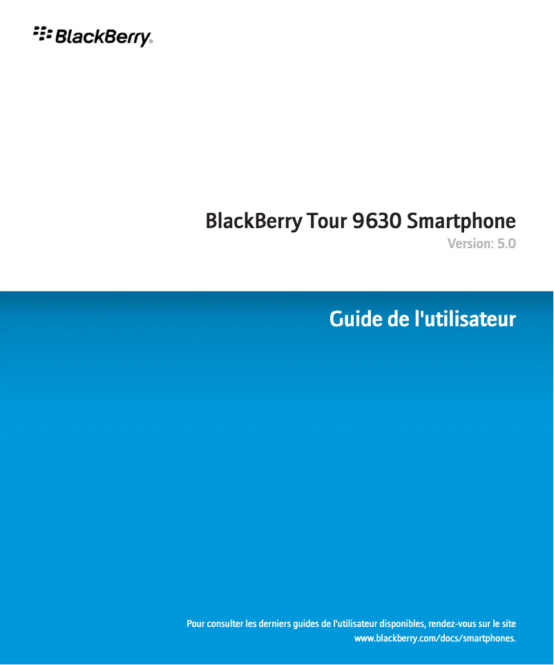 Página 1 del manual Manual de usuario BlackBerry Tour 9630