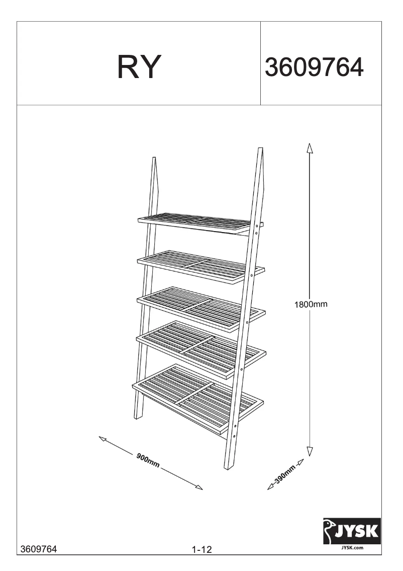 Imagen de la primera página del manual del dispositivo Ry (90x180x39)