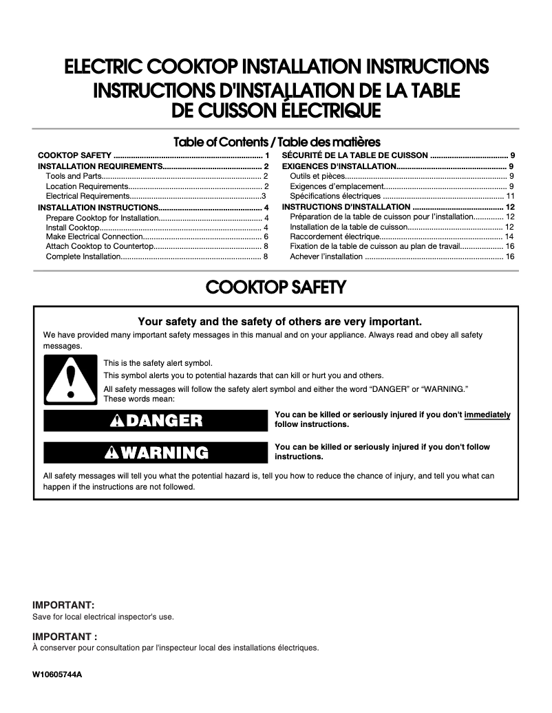 Imagen de la primera página del manual del dispositivo JEC4536BB