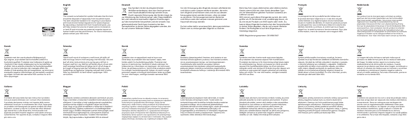 Imagen de la primera página del manual del dispositivo SKÄRIG 005.408.57