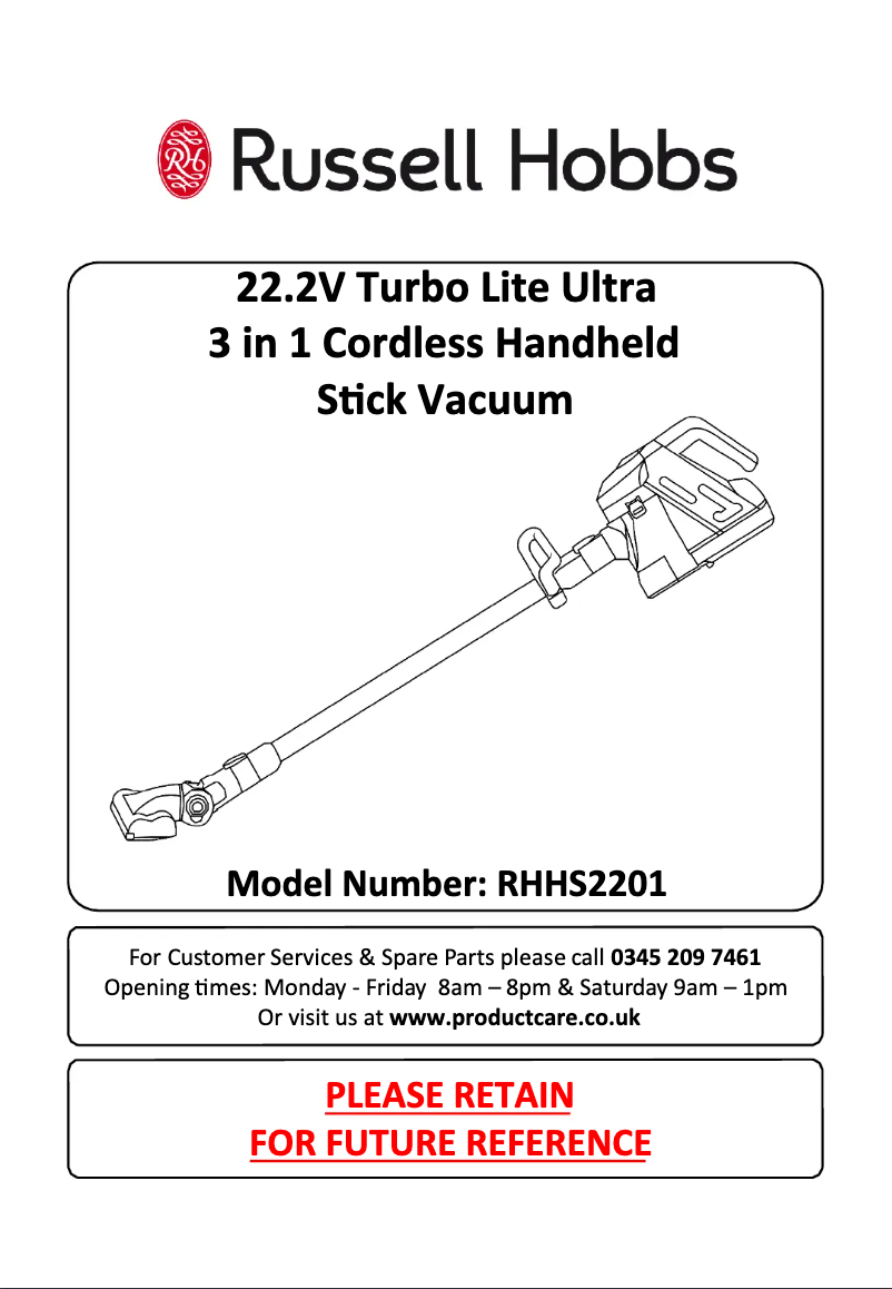 Imagen de la primera página del manual del dispositivo Turbo Lite Ultra RHHS2201