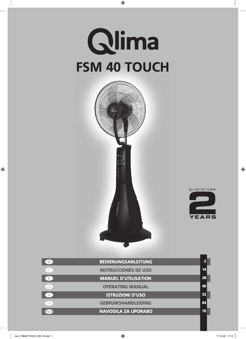 Imagen de la primera página del manual del dispositivo FSM4 0 Touch