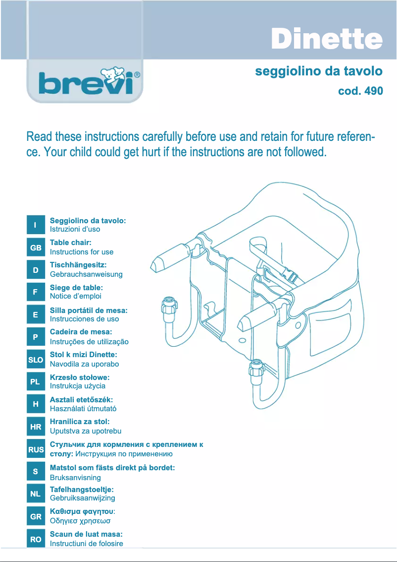 Página 1 del manual Manual de usuario Brevi Dinette