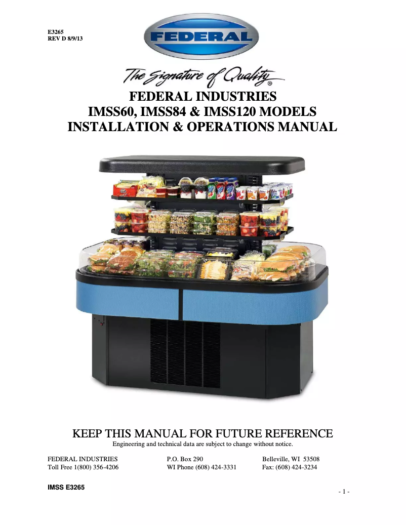 Imagen de la primera página del manual del dispositivo IMSS84SC-2