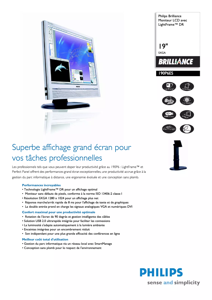 Imagen de la primera página del manual del dispositivo 190P6ES