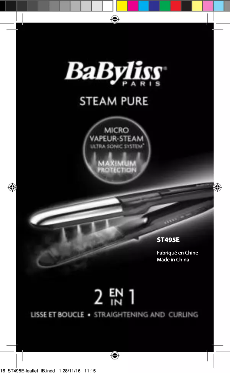 Página 1 del manual Manual de usuario BaByliss Steam Pure ST495E
