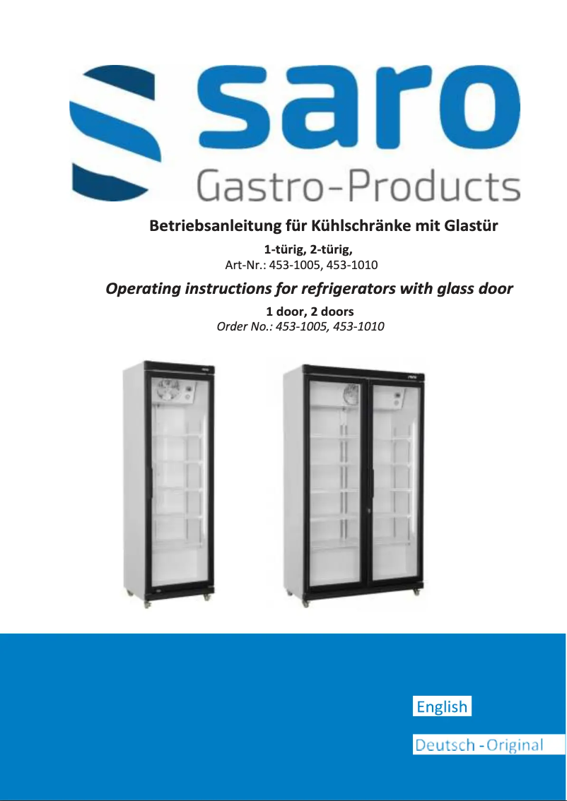 Página 1 del manual Manual de usuario Saro GTK 850 OC