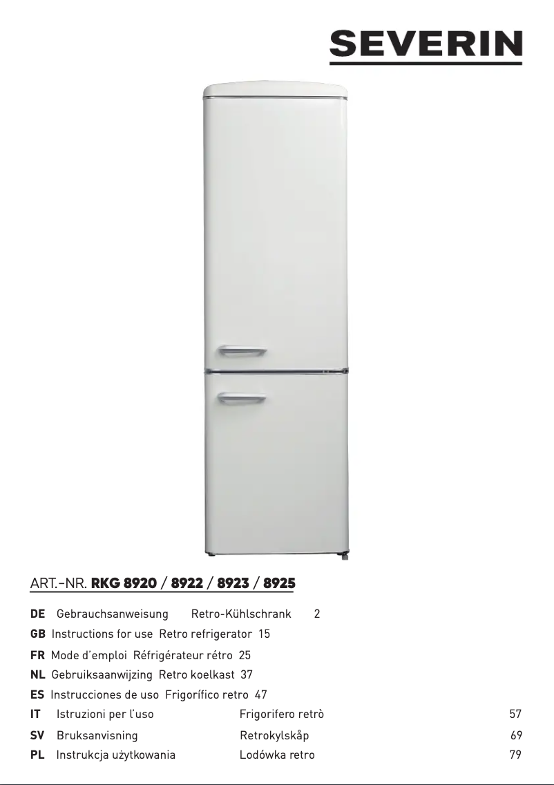 Imagen de la primera página del manual del dispositivo RKG 8925