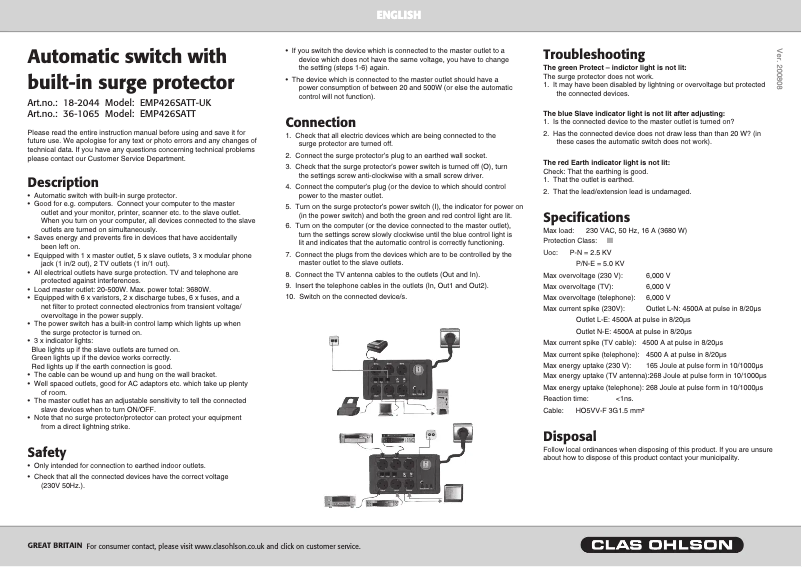Página 1 del manual Manual de usuario Cotech EMP426SATT