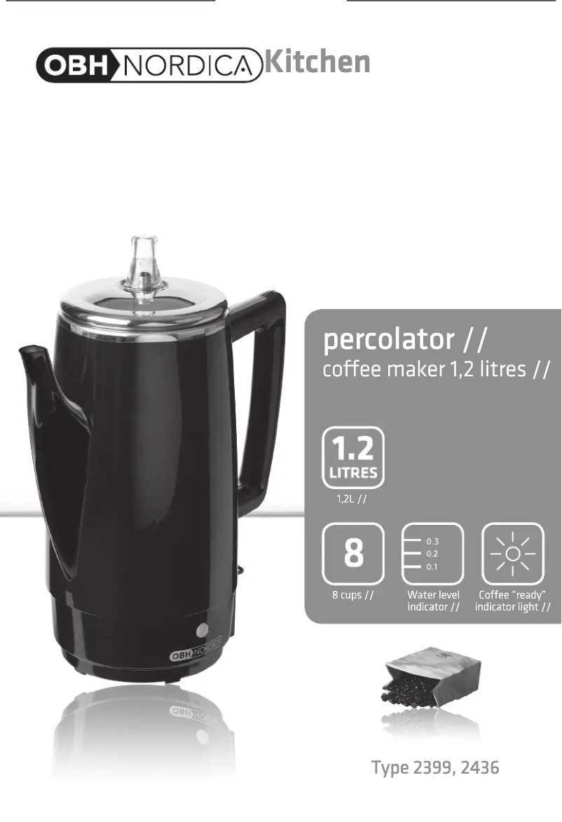 Imagen de la primera página del manual del dispositivo Percolator Compact