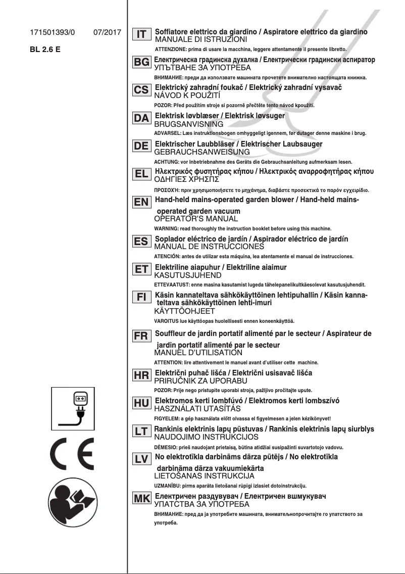 Imagen de la primera página del manual del dispositivo BL 130c V