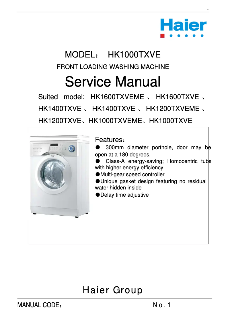 Página 1 del manual Manual de usuario Haier HK1400TXVE