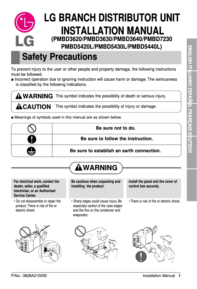 Imagen de la primera página del manual del dispositivo PMBD5440L