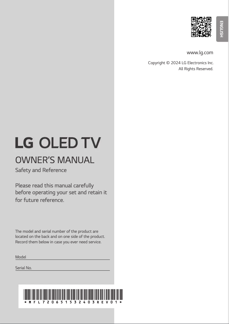 Página 1 del manual Manual de usuario LG OLED77C46LA