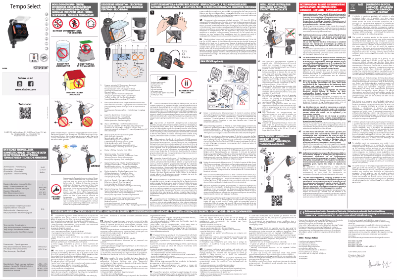 Imagen de la primera página del manual del dispositivo Tempo Select 8486
