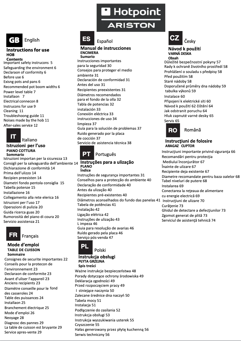 Página 1 del manual Manual de usuario Hotpoint Ariston KID 641 B B