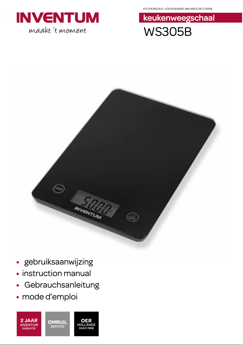 Imagen de la primera página del manual del dispositivo WS305B