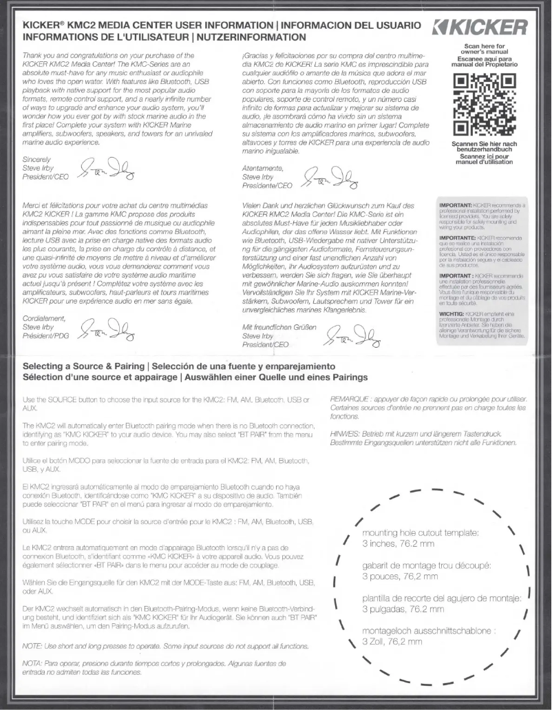 Imagen de la primera página del manual del dispositivo KMC2