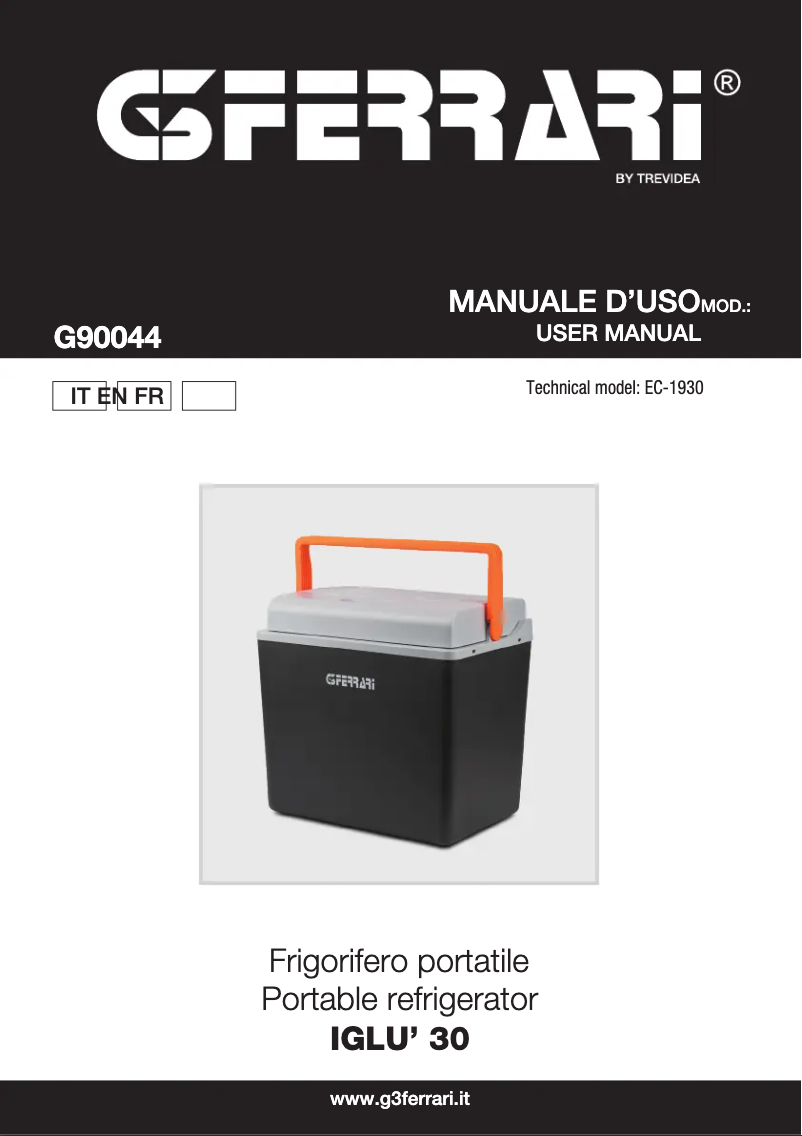Imagen de la primera página del manual del dispositivo IGLU’ 30 G90044