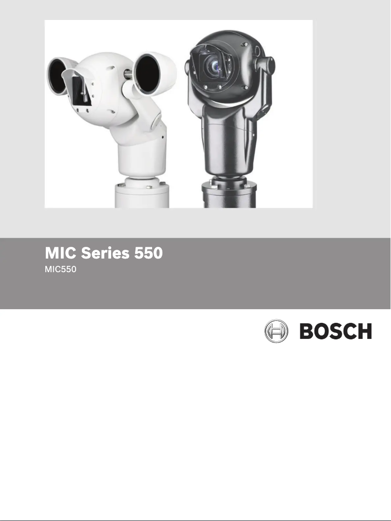 Página nº 1 - Manual de usuario Bosch MIC-550ALW28P