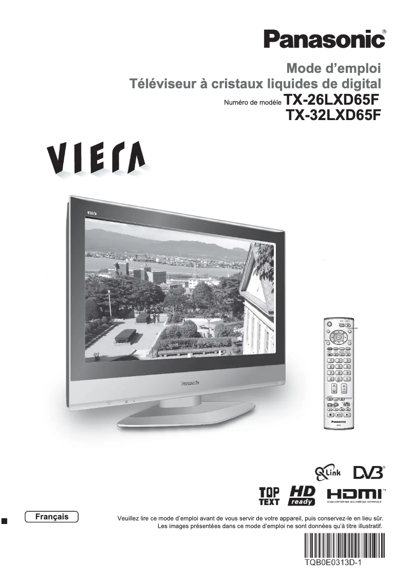 Página 1 del manual Manual de usuario Panasonic Viera TX-32LXD65F