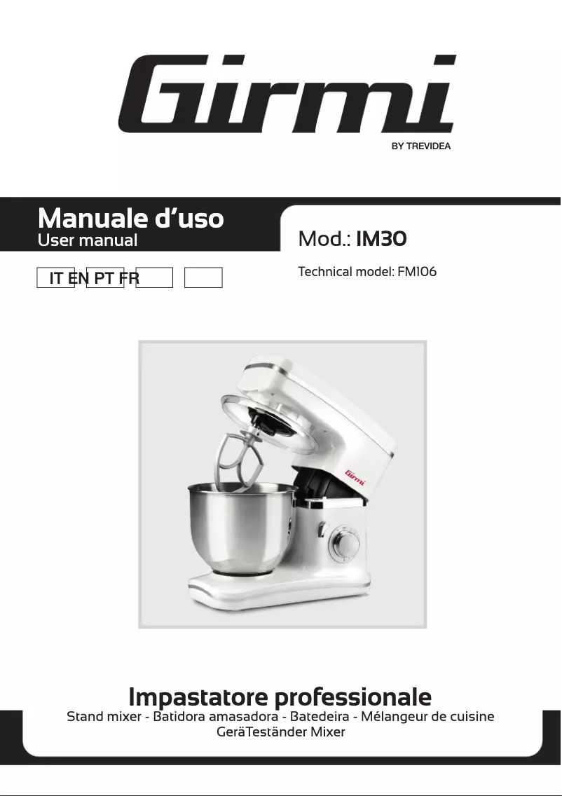 Imagen de la primera página del manual del dispositivo IM30