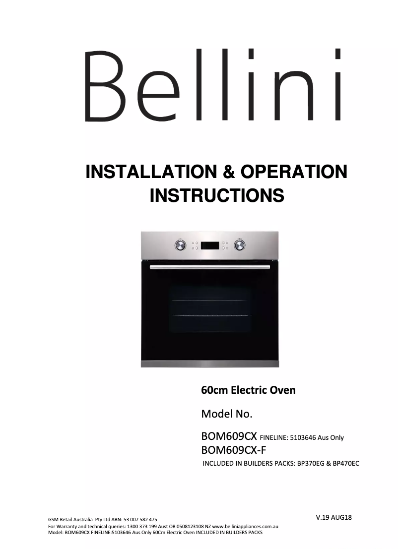 Imagen de la primera página del manual del dispositivo BP370EG