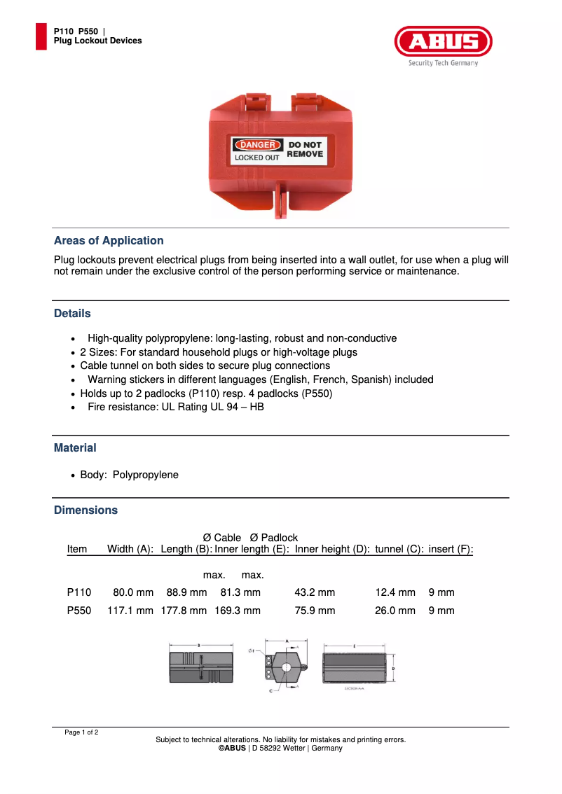 Imagen de la primera página del manual del dispositivo P110