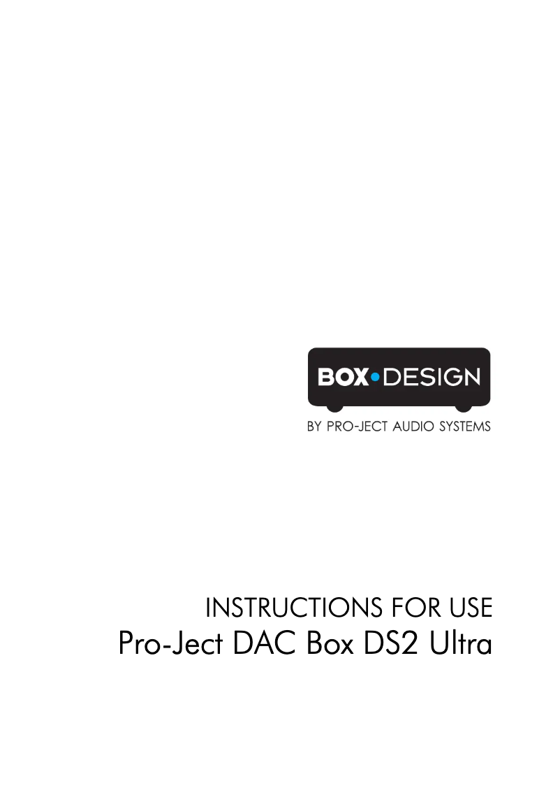 Imagen de la primera página del manual del dispositivo DAC Box DS2 Ultra