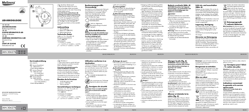 Imagen de la primera página del manual del dispositivo IAN 306276