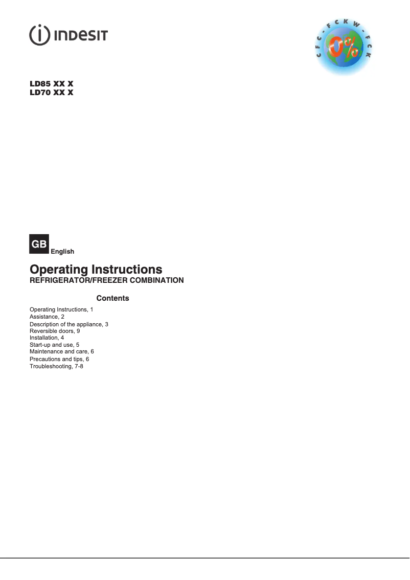 Imagen de la primera página del manual del dispositivo LD85 F1 W