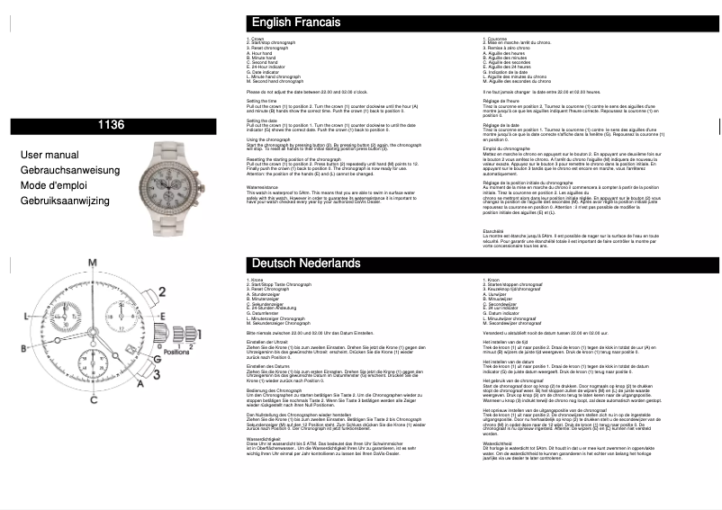 Página 1 del manual Manual de usuario Davis 1136